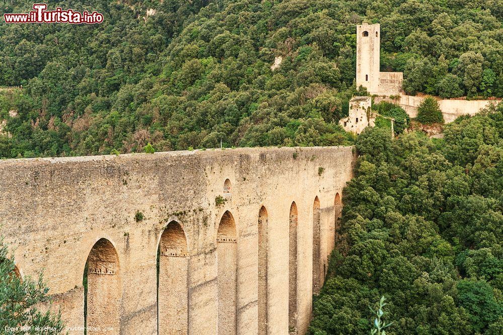 Immagine Una delle Torri al termine del ponte di Spoleto in Umbria - © Aksenya / Shutterstock.com