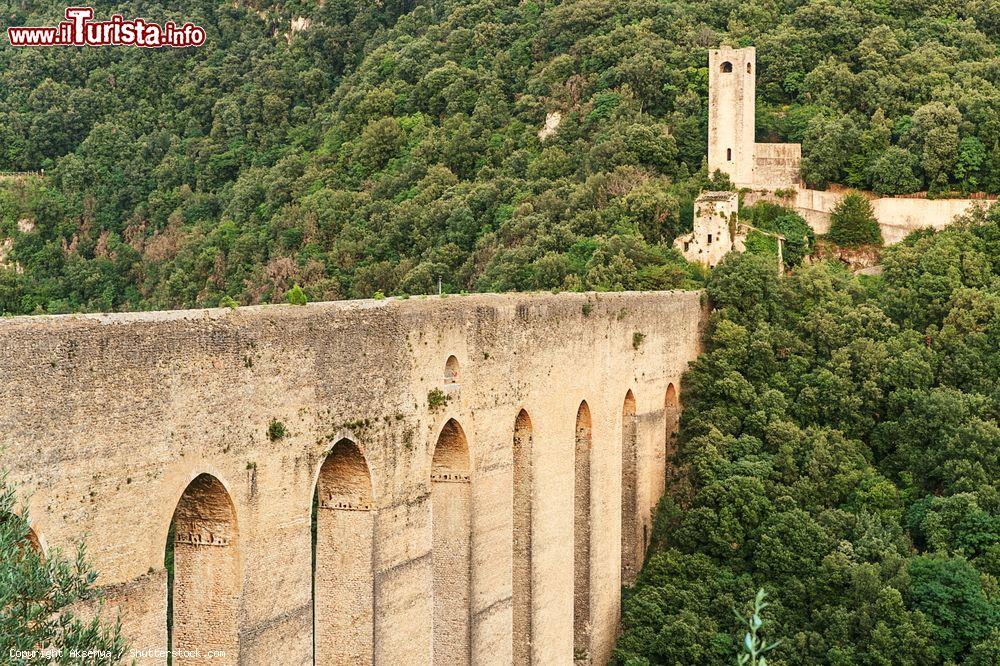 Immagine Una delle Torri al termine del ponte di Spoleto in Umbria - © Aksenya / Shutterstock.com