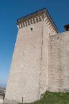 Un torrione della Rocca Albornoziana di Spoleto in Umbria