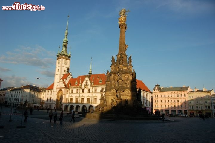 La Colonna della Trinit di Olomouc al tramonto