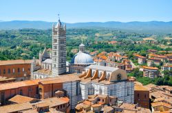 Vista aerea della Cattedrale di Siena, fotografata dalla Torre del Mangia.