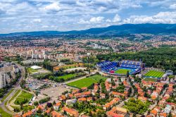 Vista aerea sullo stadio Maksimir, che ospita le partite della Dinamo Zagabria, uno dei club più prestigiodi della Croazia - foto © OPIS Zagreb / Shutterstock.com
