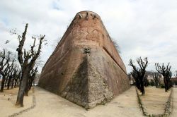 Fotografia in inverno dei bastioni della Fortezza Medicea di Siena