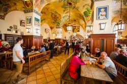 La bellissima sala della Hofbrauhaus, la più ...