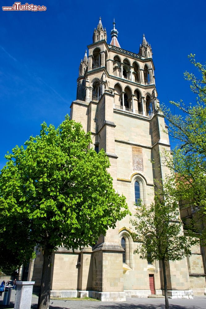 Immagine Il campanile della Cattedrale di Notre-Dame a Losanna raggiunge la considerevole altezza di 67,50 metri.