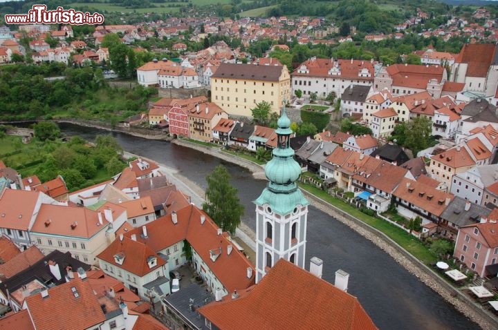 La Moldava e le case di Cesky Krumlov