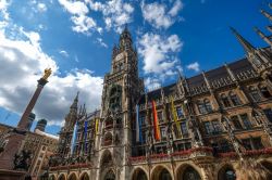 Il Nuovo Municipio, Neue Rathaus, sulla Marienplatz di Monaco di Baviera