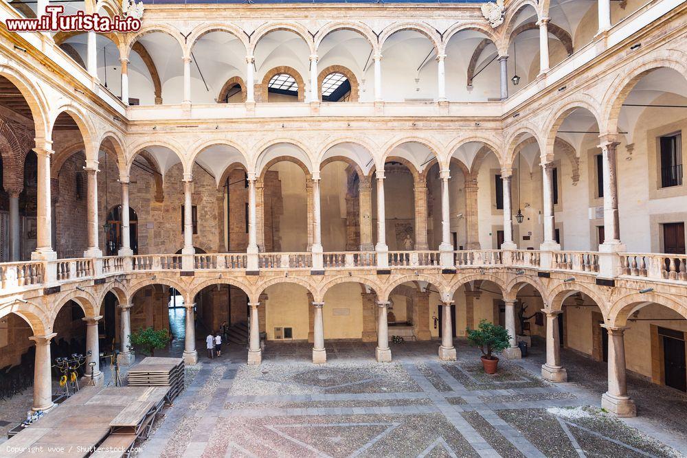 Immagine La corte di Palazzo dei Normanni a Palermo, uno degli edifici più visitati di tutta la Sicilia - foto © vvoe / Shutterstock.com