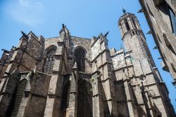 Contrafforti dell'abside, esterno della Cattedrale di Barcellona, Barrio gotico
