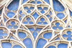 Particolare del rosone della Cattedrale di Barcellona, barrio gotico