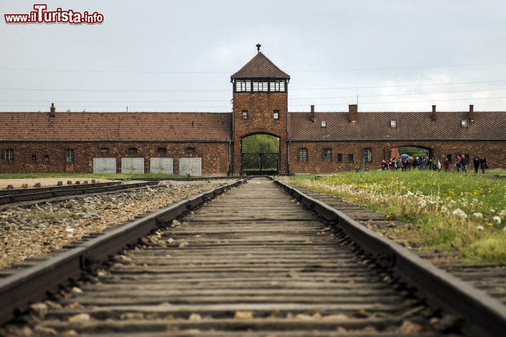 Immagine I binari della ferrovia che conducevano i deportati al campo di sterminio di Auschwitz Birkenau (Oświęcim, Polonia).