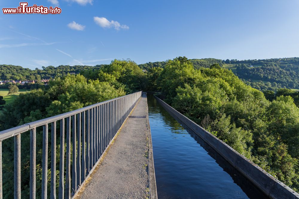 Immagine Il Llangollen canal  sul Pontcysyllte Aqueduct in Galles