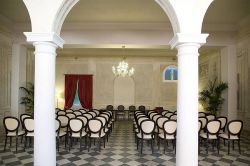 La sala del Casinò all'hotel delle Terme di Bagni di Lucca