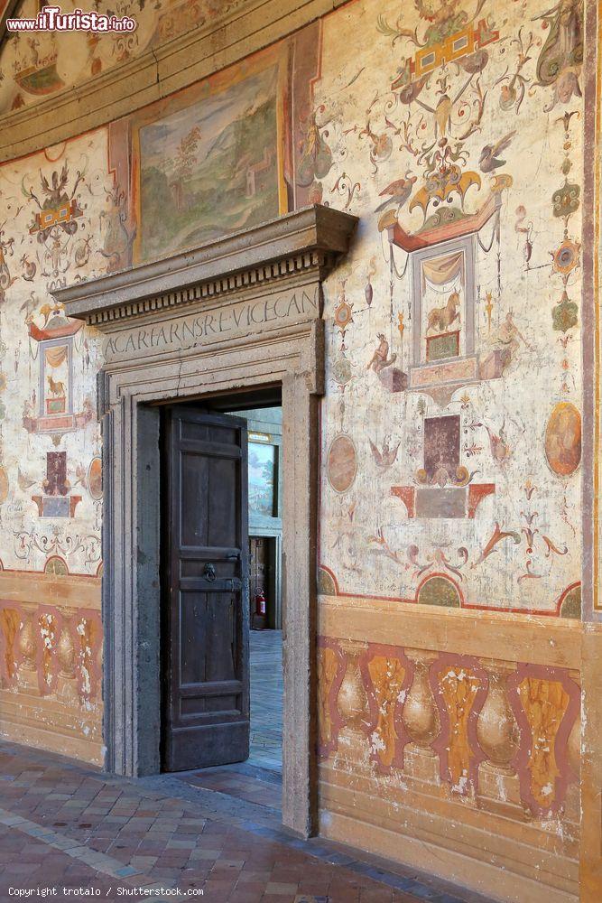 Immagine Particolari delle decorazioni di una sala di Palazzo Farnese a Caprarola, Viterbo, Lazio. Di proprietà della Repubblica Italiana, dal 2014 è gestita dal Polo Museale del Lazio - © trotalo / Shutterstock.com