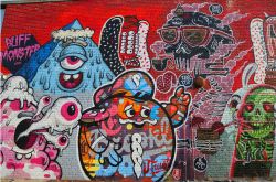 Graffiti ad East Williamsburg, nel distretto di Brooklyn (New York City). Nel quartiere si trovano diverse gallerie d'arte a cielo aperto che ospitano pezzi di street art - foto © Leonard ...