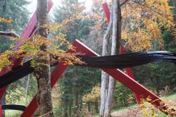 Una installazione di Rainer Gross nel museo di Arte Sella in Trentino - © Arte Sella ph Giacomo Bianchi