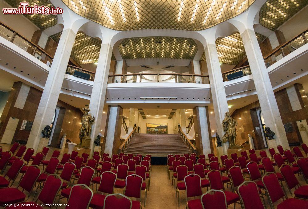 Immagine I sontuosi interni della Galleria Nazionale Ungherese (Magyar Nemzeti Galeria) di Budapest, Ungheria. Dal 1957 queste sale del Castello di Buda ospitano il museo di arte nazionale - © posztos / Shutterstock.com