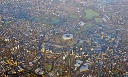 Veduta aerea dell'area della grande Londra ...