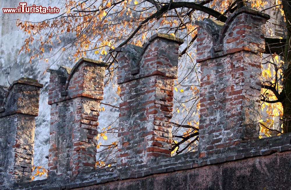 Immagine I merli delle mura del castello di Thiene, opera del XV secolo voluta dalla famiglia Porto.