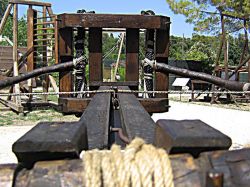 Una delle macchine di Archimede al Tecnoparco di Siracusa: scoprirete i segreti del grande genio dell'antichità