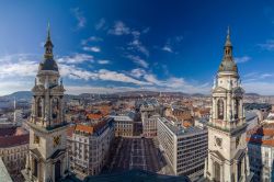 Vista panoramica su Budapest (Ungheria) dalla ...