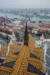 Vista panoramica del Quartiere della Fortezza di Budapest visto dalla torre del Matyas Templom.