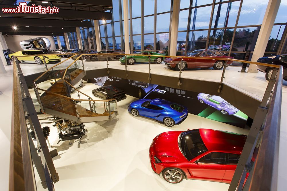 Immagine Vari modelli di auto Lamborghini esposti al museo di Sant'Agata Bolognese in Emilia