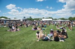 Gente sul prato durante il Governors Ball Music festival sulla Randall`s Island a New York City - foto © Nick Starichenko / Shutterstock.com