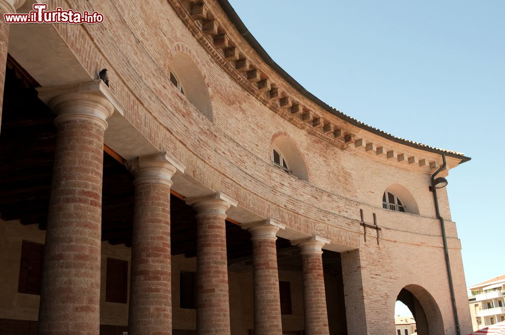 Immagine Il Foro Annonario, nel centro storico di Senigallia (Ancona), è una struttura dalla forma circolare aperta dove si svolge il mercato del pesce e dove trovano spazio alcuni servizi comunali.