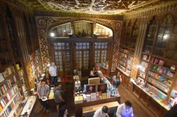 Il piano terra della Libreria Lello e Irmao di Porto. All'interno dell'edificio ci si può immaginare dei topi di biblioteca dell'800 che spulciano tra gli scaffali di questo ...