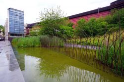 Uno scorcio del giardino del Museo di Quai Branly a Parigi, Francia. Si sviluppa per 18 mila metri quadrati ed è stato realizzato dall'architetto paesaggista Gilles Clement. Il giardino ...