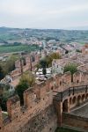 Scorcio panoramico dall'alto di Gradara, Marche. Nel 2018 questa cittadina è stata proclamata "borgo dei borghi" - © Mary Zherebilo / Shutterstock.com