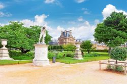 Il Giardino delle Tuileries con il Louvre sullo sfondo, Parigi, Francia. Il Louvre è il più grande museo di Parigi con circa 35 mila "oggetti", dalla preistoria al XIX° ...