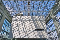 Il tetto in vetro del Museo dell'Orangerie a Parigi, Francia. In questo spazio espositivo i visitatori possono ammirare le opere di Monet con la luce naturale - © EQRoy / Shutterstock.com ...