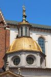 La cupola dorata della Cppella di Sisgismondo a Cracovia, Polonia