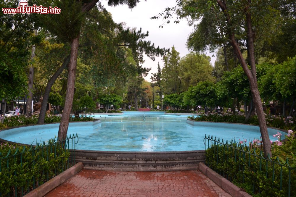 Immagine Plaza luis Cabrera nel quartiere di Colonia Roma a Mexico City