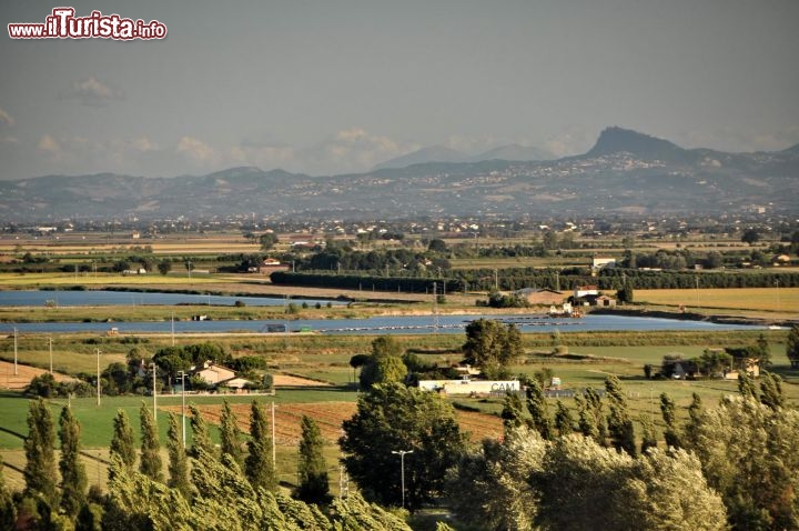 Panorama dalla cima di Eurowheel Mirabilandia vista fino a San Marino