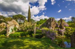 Glicine in fiore al Giardino di Ninfa, Cisterna di Latina, Lazio - © Buffy1982 / Shutterstock.com