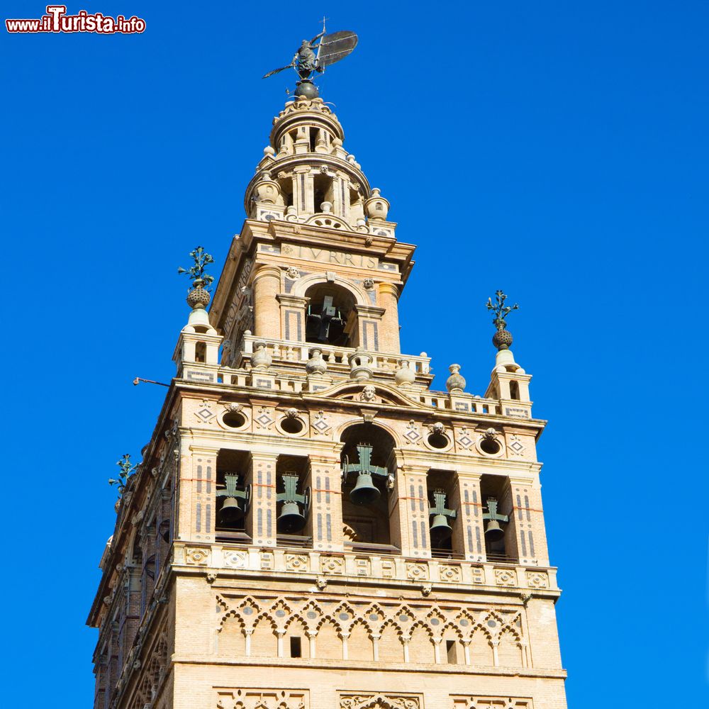 Immagine Particolare della cella campanaria della Giralda, la torre della Cattedrale di Siviglia in Spagna