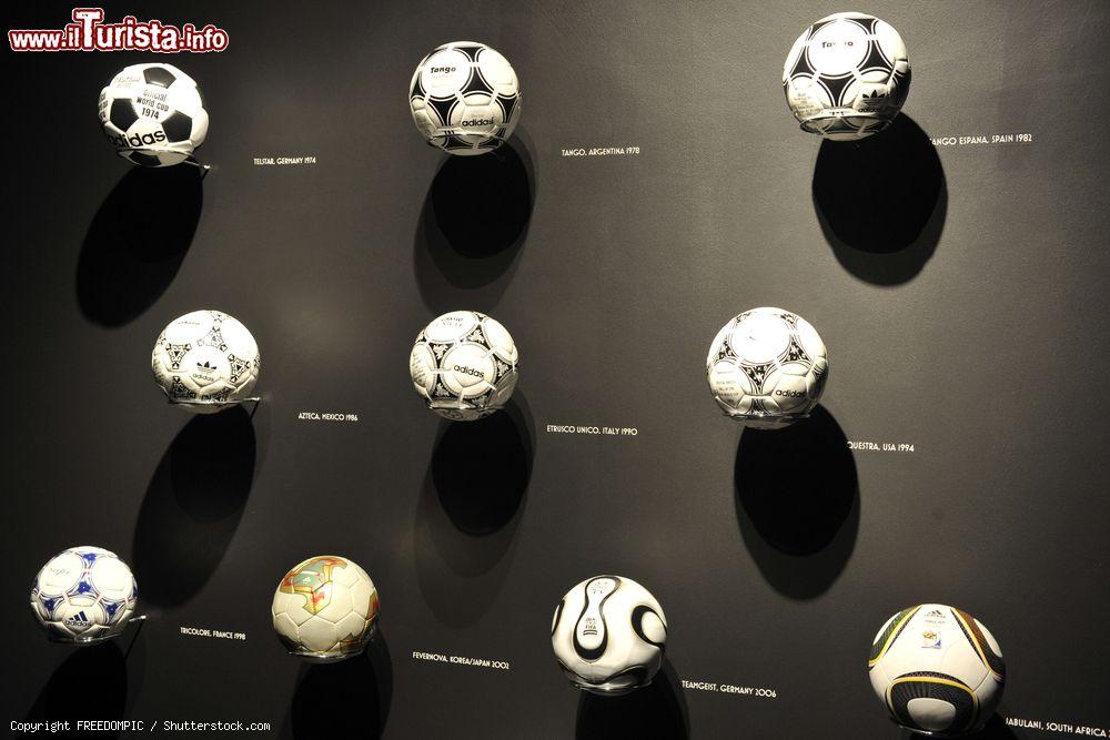 Immagine Varie tipologie di palloni da calcio esposti al museo di Casa Milan - © FREEDOMPIC / Shutterstock.com