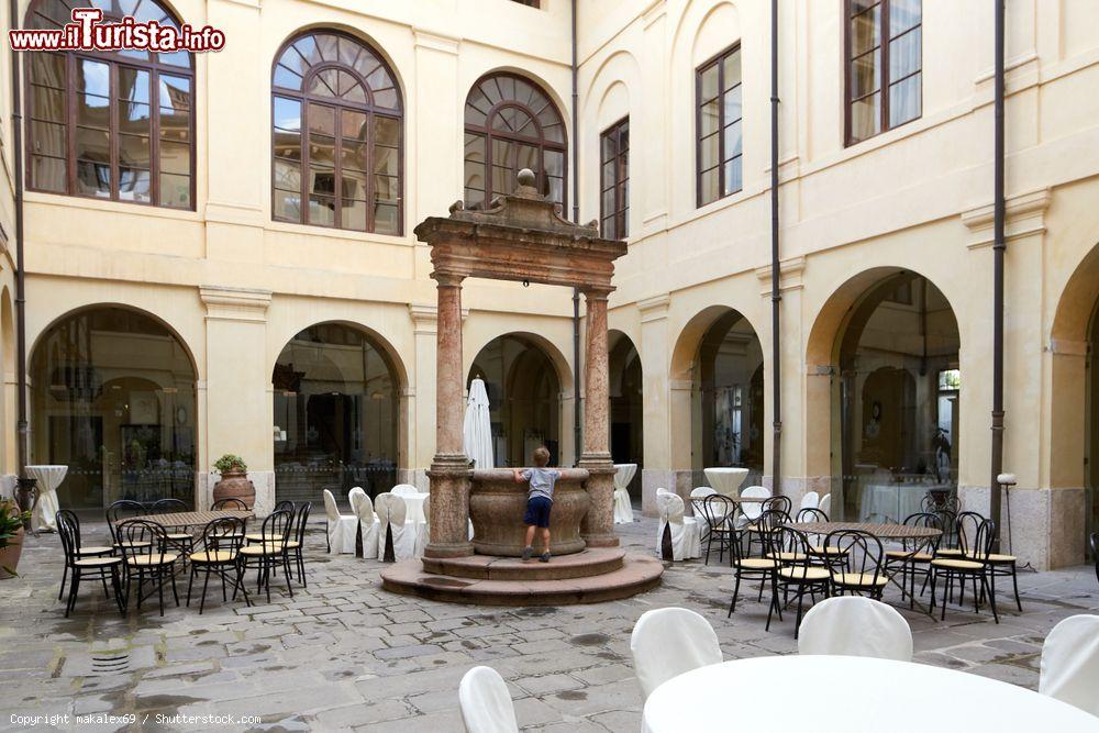 Immagine Uno scorcio del cortile interno con pozzo al relais castello Bevilacqua, provincia di Verona, Veneto  - © makalex69 / Shutterstock.com