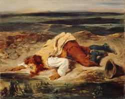 Un dipinto di E. Delacroix esposto a basilea, museo Kunstmuseum Basel, Svizzera