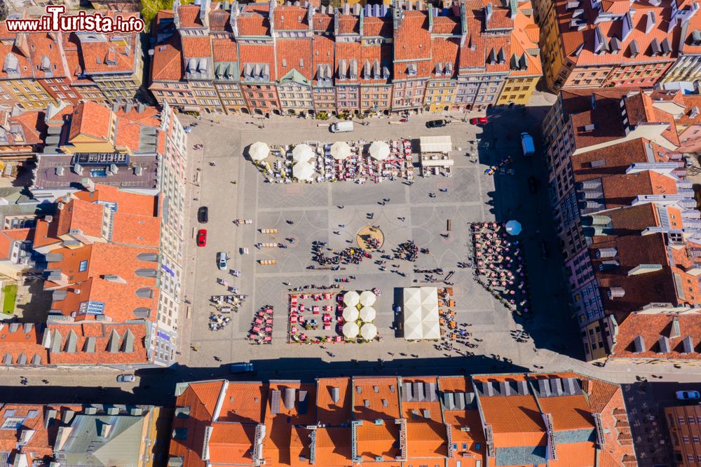 Immagine Vista aerea del cuore di Varsavia: la storica piazza del Mercato