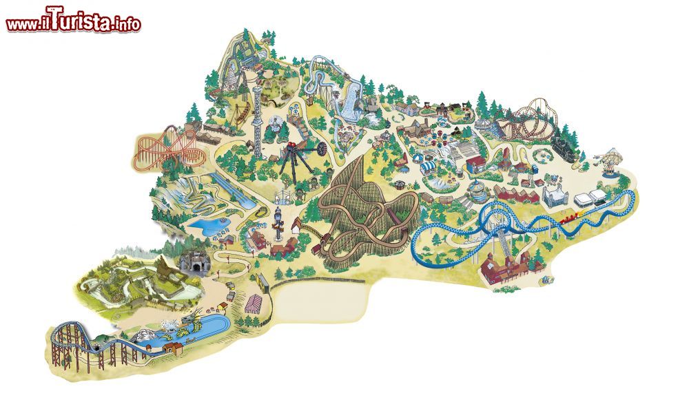 Immagine La mappa del parco divertimenti del Tusenfryd Amusement Park ad Oslo in Norvegia  - © sito ufficiale