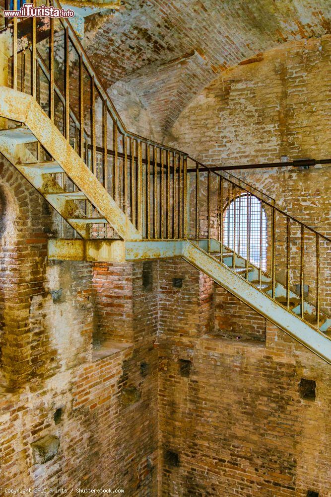 Immagine Le scale interne che salgono sulla cima di Torre Guinigi in centro a Lucca - © DFLC Prints / Shutterstock.com