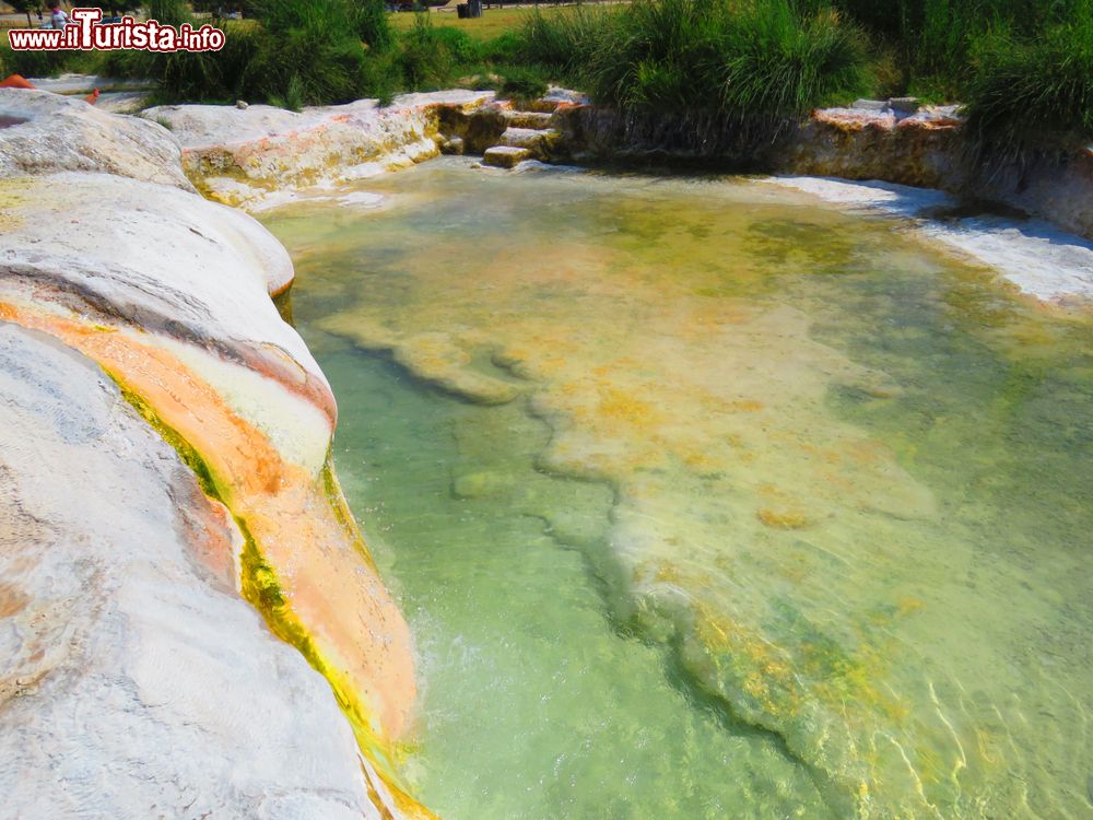 Immagine Le acque calde della vasca più grande delle Piscine Carletti, una delle terme gratuite di Vitarbo