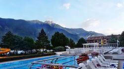 Il parco acquatico Bains de Saillon nel Canton Vallese in Svizzera