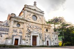 La facciata della Abbazia di Praglia a Teolo; siamo sui Colli Euganei in provincia di Padova