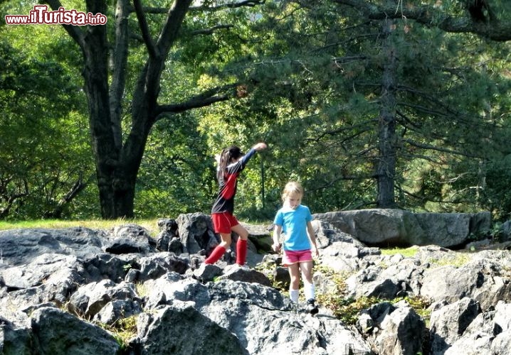 Bambini e graniti a Central Park