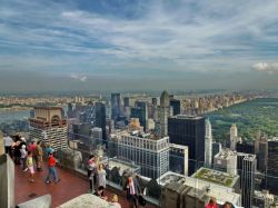 Vista di Manhattan dal Top of the Rock Observation ...